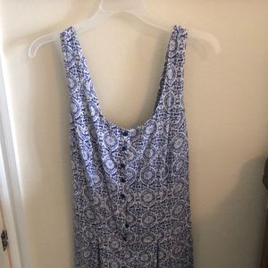 Blue patterned jumpsuit